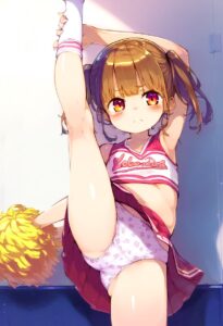 可愛い美少女のチア姿でｵﾏﾝｺﾊﾟﾝﾃｨｰみたいなI字バランスしてパンチラしちゃってる二次画像