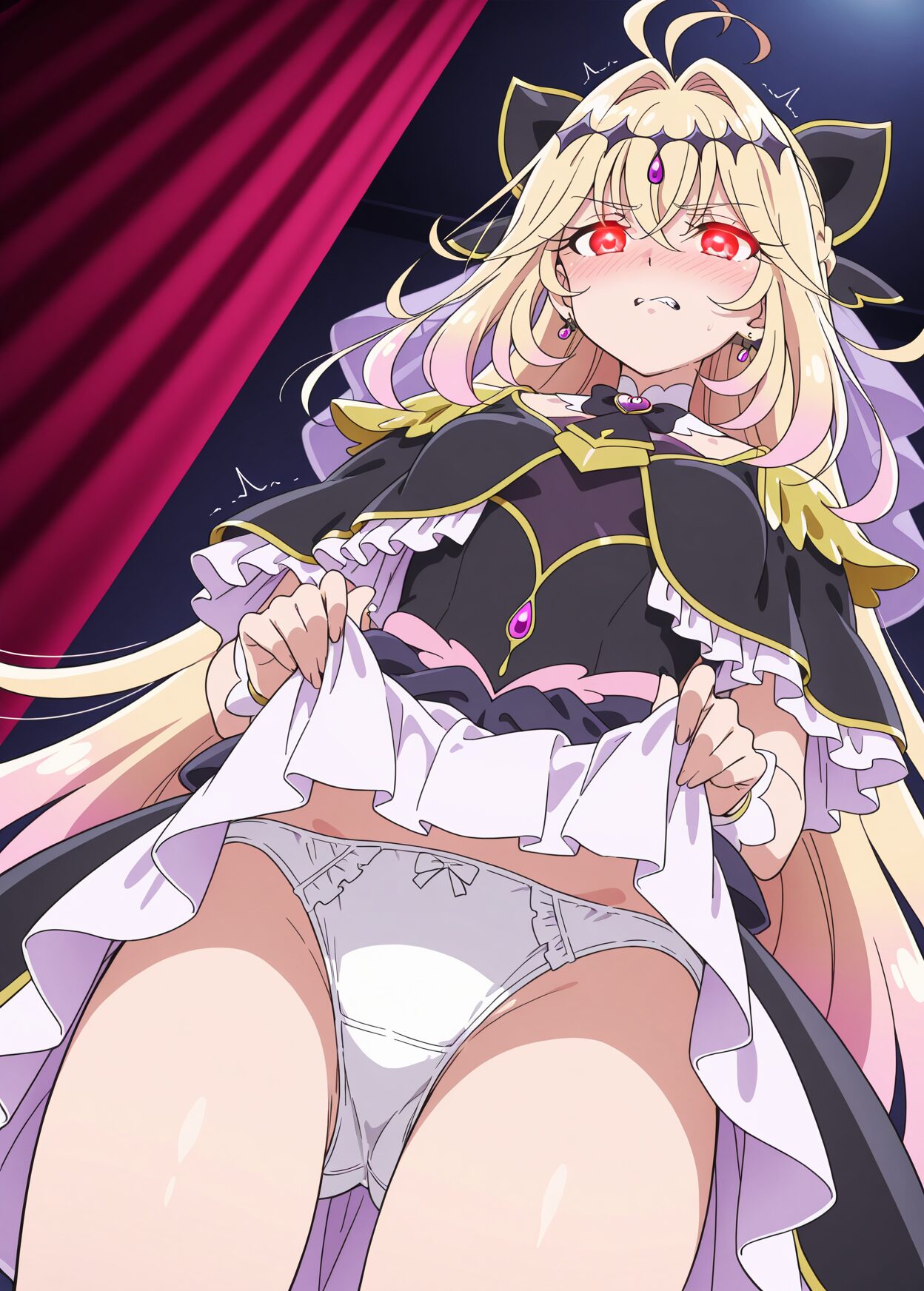 たんプリのキュアアルカナ・シャドウちゃんが触手に乳首舐られてる二次画像