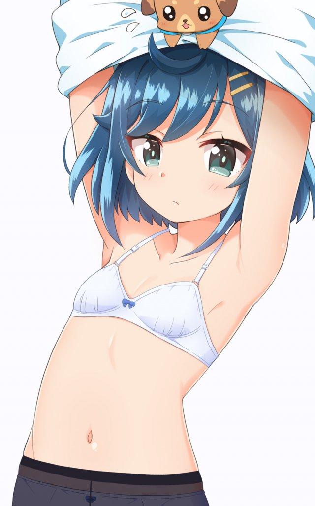 オリジナルの猫耳美少女のちょっとブラジャーが見えてセクシーな二次画像
