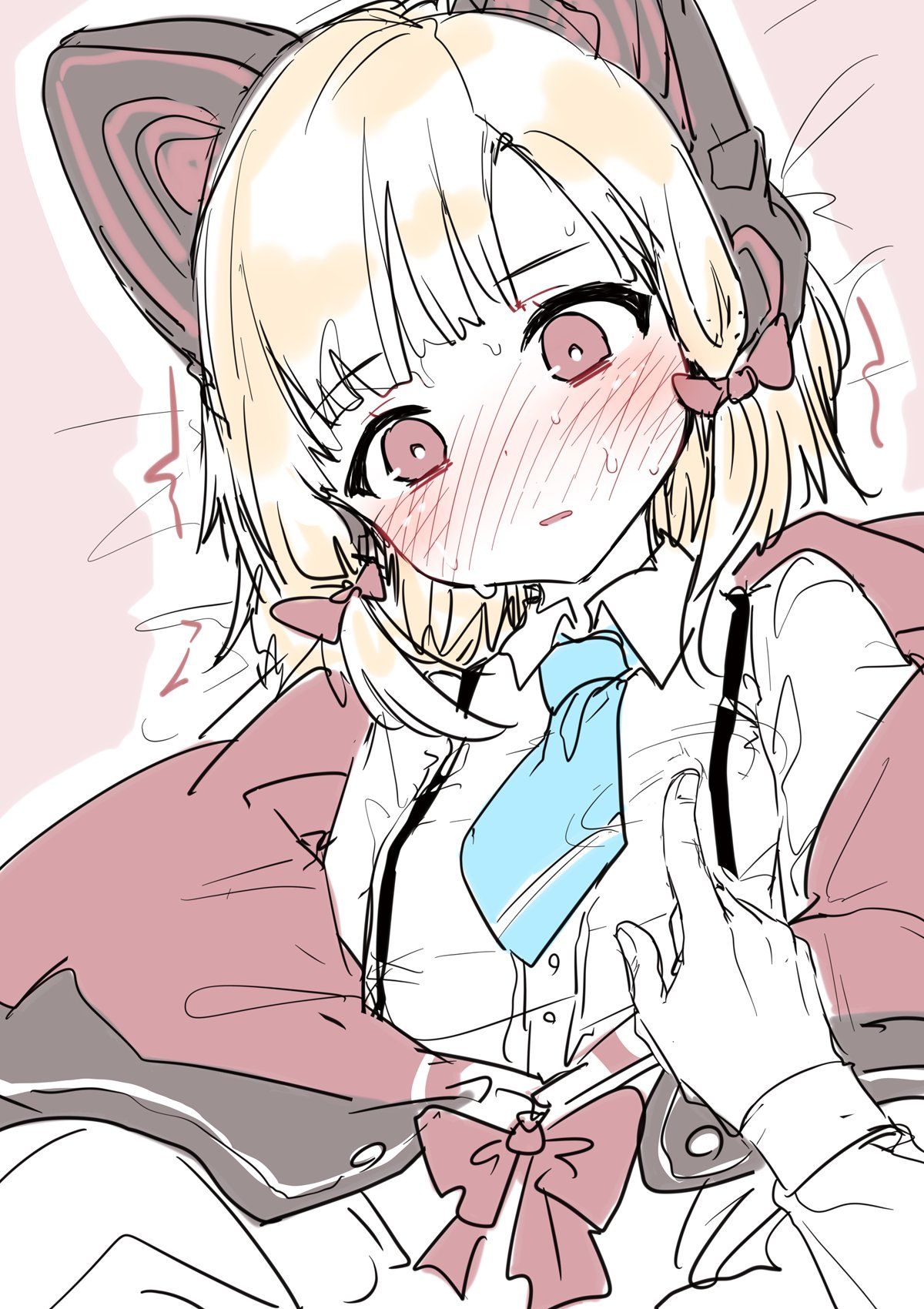ブルアカの才羽モモイちゃんのなんでか健全なのに恥ずかしそうな二次画像