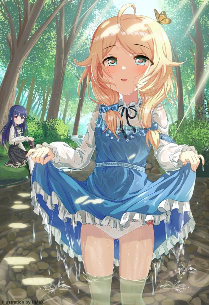 アイドルマスターシンデレラガールズの遊佐こずえちゃんの水遊びシーンの二次画像